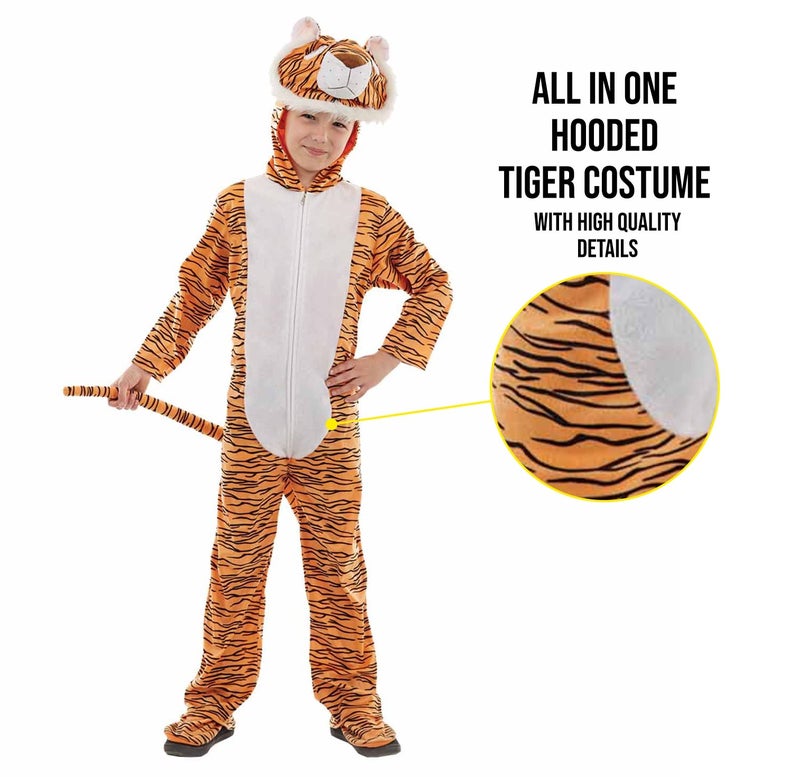 fun shack Tiger Costume for Kids, Boys Tiger Costume, Book Characters Costumes for Kids, Storybook Character Costumes, Large - Image 3